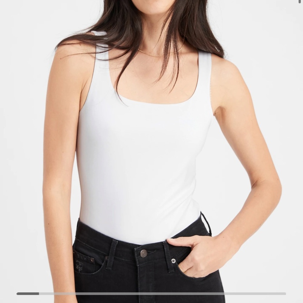 NWT Banana Republic Scoop-Neck Bodysuit, White L